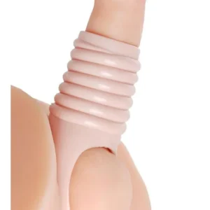 Size Matters Really Ample Ribbed Penis Enhancer Sheath