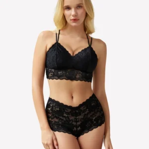2 Piece Lace Bra and Panty Set