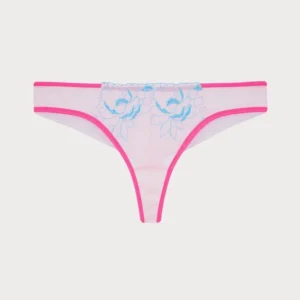 Audrey Floral Embroidery Knicker in Light Pink