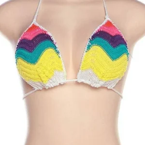 %Waves of Color Crochet Bralette